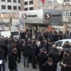 Samanyolu TV binası önünde eylem Samanyolu TV binası önünde eylem