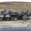 Karayolunda kontrolden çıkan TIR, parçalandı Karayolunda kontrolden çıkan TIR, parçalandı