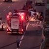 İstanbul da lastiği patlayan minibüs takla attı: Yaralılar ...