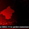 Isparta dan İdlib e 11 tır yardım malzemesi gönderildi Isparta dan İdlib e 11 tır yardım malzemesi gönderildi