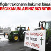 Almanya'da çiftçilerden traktörlü protesto
