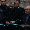 Cumhurbaşkanı Erdoğan yoğun kar yağışı altında açılış yaptı
