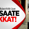 İstanbullulara Kritik Uyarı İstanbullulara Kritik Uyarı