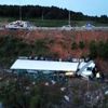 Kuzey Çevre Otoyolunda TIR uçuruma yuvarlandı