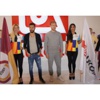Galatasaraylı futbolcular fuarda Galatasaraylı futbolcular fuarda