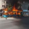 Esenyurt'ta çift katlı halk otobüsü alev alev yandı
