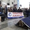 Eminönü'nde asgari ücret protestosu Eminönü'nde asgari ücret protestosu