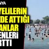 ﻿Yer: Alanya... Suriyelilerin denizde attığı sloganlar izleyenleri şaşırttı