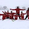 Demir Grup Sivassporlu futbolcuların kar neşesi