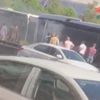 Hareket halindeki metrobüste yangın paniği