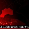 Burdur da 3 otomobil çarpıştı: 1 i ağır 4 yaralı Burdur da 3 otomobil çarpıştı: 1 i ağır 4 yaralı