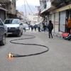 Derik te kopan elektrik teli korkuttu Derik te kopan elektrik teli korkuttu