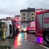 Öğrenci servisi devrildi! Yaralılar var Öğrenci servisi devrildi! Yaralılar var