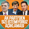 AK Parti'den Davutoğlu, Gül ve Babacan'a davet yok