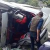 Ordu'da beton mikseri devrildi Ordu'da beton mikseri devrildi