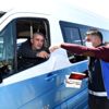 Şoför esnafına maske dağıtıldı Şoför esnafına maske dağıtıldı