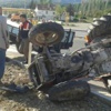 Devrilen traktörün sürücüsü öldü
