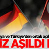 Almanya ve Türkiye'den ortak açıklama! Almanya ve Türkiye'den ortak açıklama!