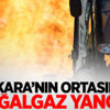 Başkentte doğalgaz boru hattında yangın