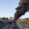 Balıkesir'de bir otobüs yangını daha!