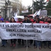 Emekliler bütçeyi protesto etti Emekliler bütçeyi protesto etti