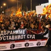 Makedonya'da Anayasa Mahkemesi protesto edildi