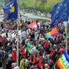 Brüksel'de hükümet karşıtı protesto Brüksel'de hükümet karşıtı protesto
