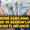SGK, SSK ve Bağkur'lulara 4100 TL ödeme müjdesi (İkramiye, ek ödeme ve banka promosyon ücreti) SGK, SSK ve Bağkur'lulara 4100 TL ödeme müjdesi (İkramiye, ek ödeme ve banka promosyon ücreti)
