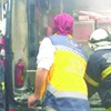 Park halindeki ambulans küle döndü