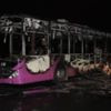 Özel Halk Otobüsü alev alev yandı