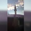 Yıldırım isabet eden minare hasar gördü Yıldırım isabet eden minare hasar gördü