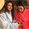 Nurgül'den bornozlu kutlama Nurgül'den bornozlu kutlama