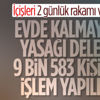 Sokağa çıkma yasağına uymayan 9 bin 583 kişiye işlem yapıldı Sokağa çıkma yasağına uymayan 9 bin 583 kişiye işlem yapıldı