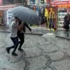 Edirneliler dolu ve yağmura yakalandı Edirneliler dolu ve yağmura yakalandı
