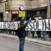 Lazio taraftarından skandal Mussolini göndermesi Lazio taraftarından skandal Mussolini göndermesi