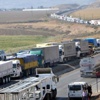 İran sınırında 13 kilometrelik TIR kuyruğu İran sınırında 13 kilometrelik TIR kuyruğu