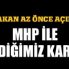 Başbakan, 'MHP ile koordine olmaya karar verdik!'