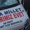 AKP’nin seçim aracına saldırı AKP’nin seçim aracına saldırı