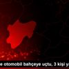 Kayseri de otomobil bahçeye uçtu, 3 kişi yaralandı