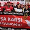 "Savaşa Karşı Barış" için iş bıraktılar
