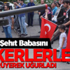 Şehit Babasını Askerlerle Yürüyerek Uğurladı
