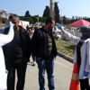 Germencik te dezenfeksiyon tünelinden geçmeden pazara ...