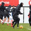Beşiktaş, kar yağışı altında çalıştı Beşiktaş, kar yağışı altında çalıştı