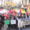 Sarıyer Belediyesi önünde siyah çelenkli eylem Sarıyer Belediyesi önünde siyah çelenkli eylem