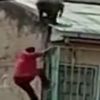 Maymun taksiciyi 4. kattan böyle düşürdü Maymun taksiciyi 4. kattan böyle düşürdü
