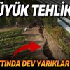 Manisa'da korkunç görüntü! Fay hattında dev yarıklar oluştu... Manisa'da korkunç görüntü! Fay hattında dev yarıklar oluştu...