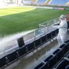 Recep Tayyip Erdoğan Stadyumu dezenfekte edildi Recep Tayyip Erdoğan Stadyumu dezenfekte edildi
