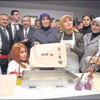 Sare Davutoğlu engellilerle ebru yaptı Sare Davutoğlu engellilerle ebru yaptı