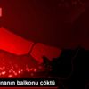 Metruk binanın balkonu çöktü Metruk binanın balkonu çöktü