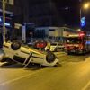 Maltepe de otomobil takla attı: 2 yaralı Maltepe de otomobil takla attı: 2 yaralı